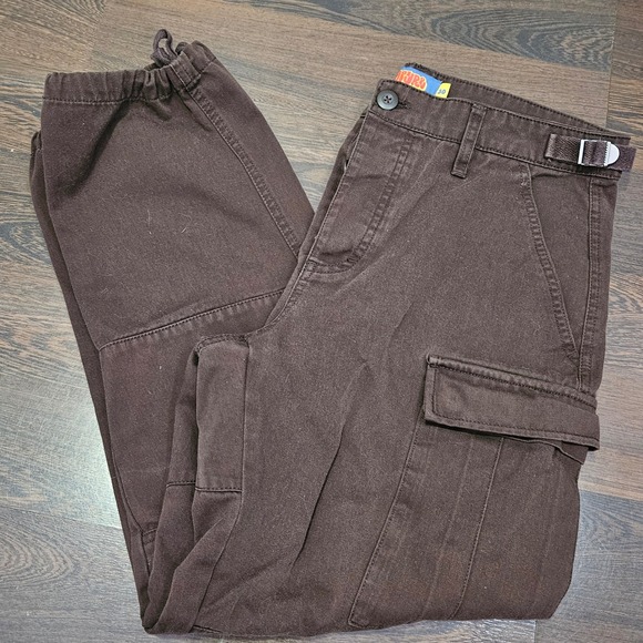 Empyre Relax Mens Pants 30 Cargo Brown Utility Workwear Skate Y2K Streetwear - Picture 4 of 12